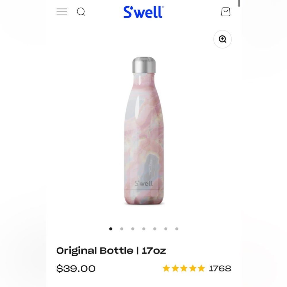 New S'well Geode Rose Water Bottle